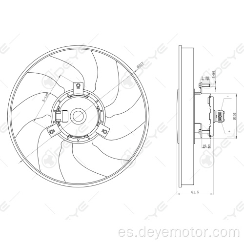 Ventilador de refrigeración del radiador para VW PARATI SAVEIRO GOLF